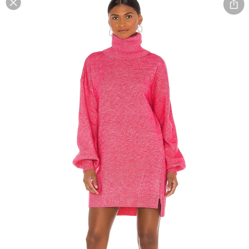 Chester sweater dress hot pink